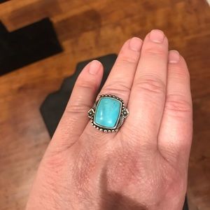 Turquoise and sterling silver ring